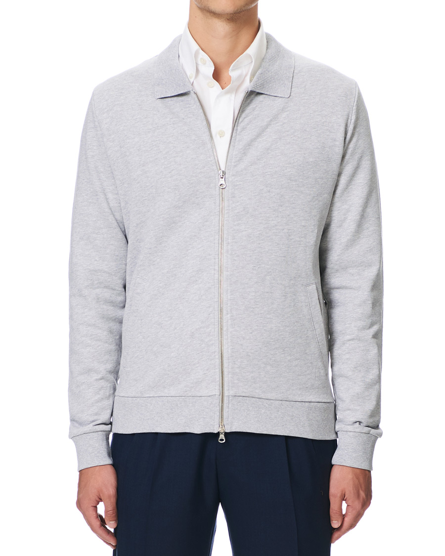 Herre | Trøjer | Stenströms | Cotton College Zip Cardigan Grey