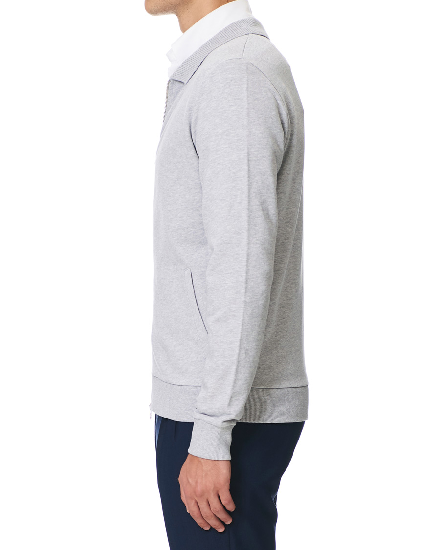 Herre | Trøjer | Stenströms | Cotton College Zip Cardigan Grey
