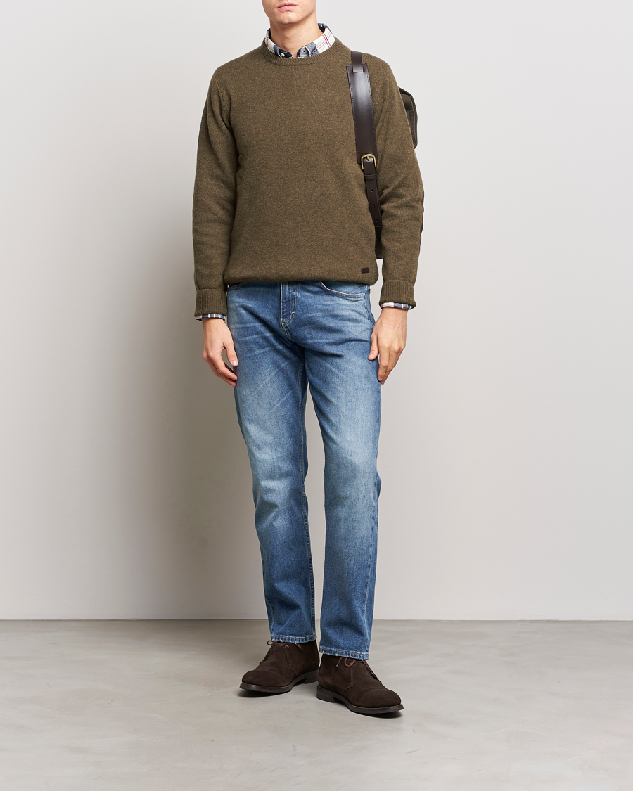 Herre | Trøjer | Barbour Lifestyle | Patch Crew Seaweed