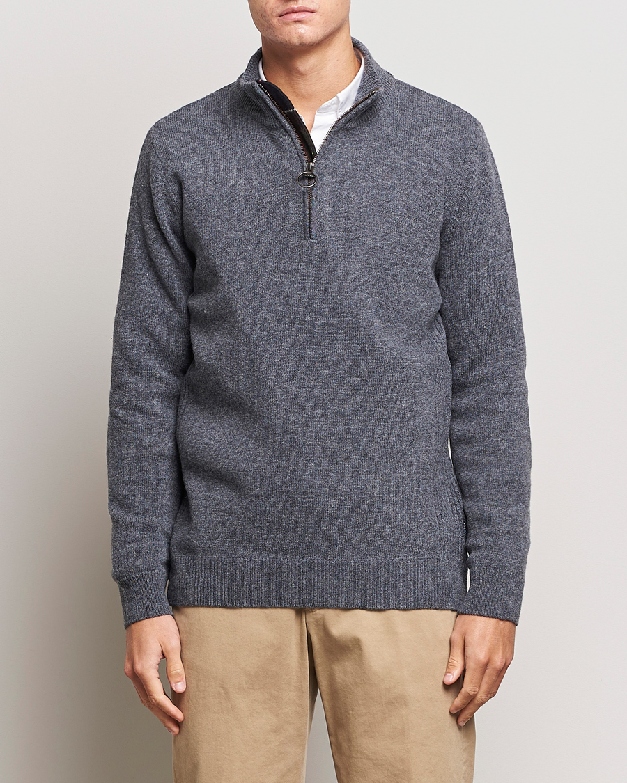 Herre | Trøjer | Barbour Lifestyle | Holden Half Zip Mid Grey Marl
