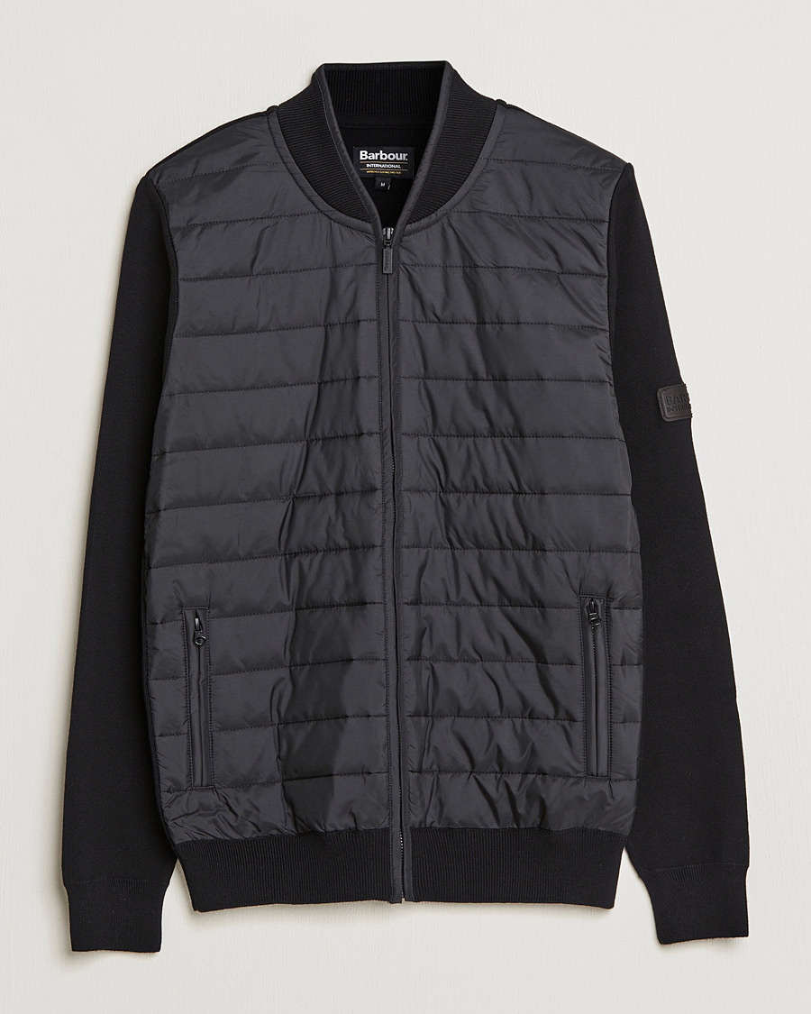Herre | Trøjer | Barbour International | Baffle Zip Through Sweater Black