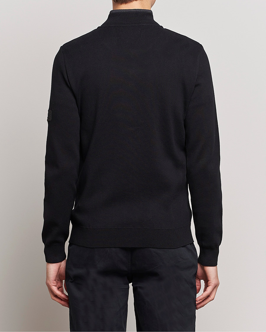 Herre | Trøjer | Barbour International | Baffle Zip Through Sweater Black