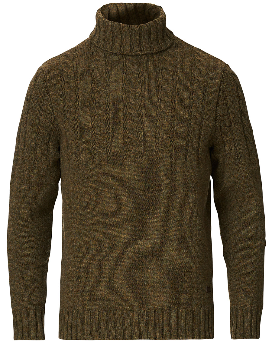 Herre | Trøjer | Barbour Lifestyle | Duffle Cable Rollneck Willow Green
