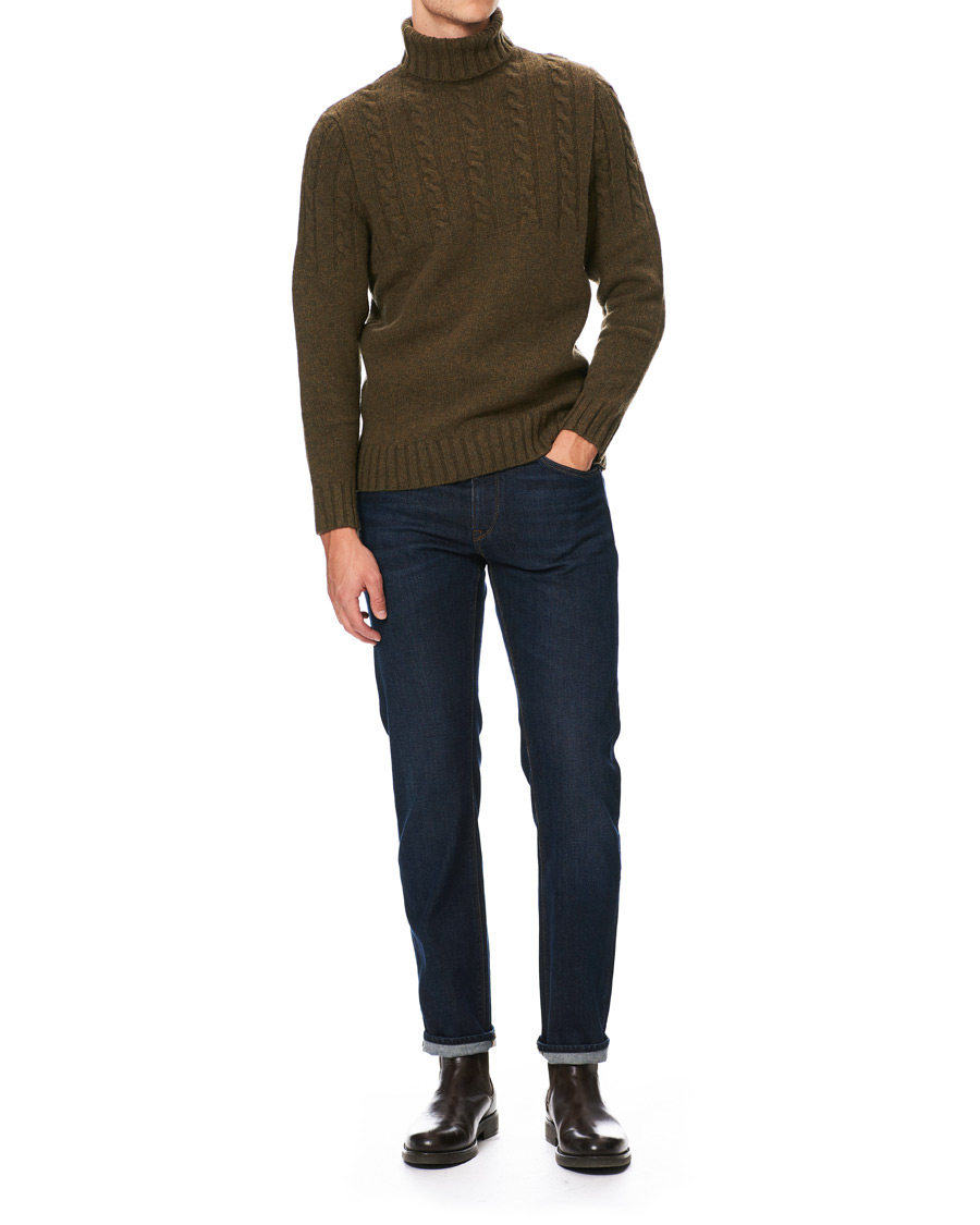 Herre | Trøjer | Barbour Lifestyle | Duffle Cable Rollneck Willow Green