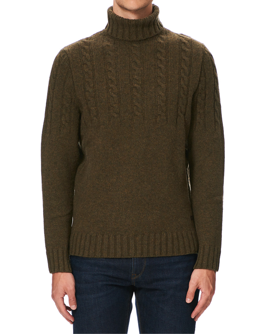 Herre | Trøjer | Barbour Lifestyle | Duffle Cable Rollneck Willow Green