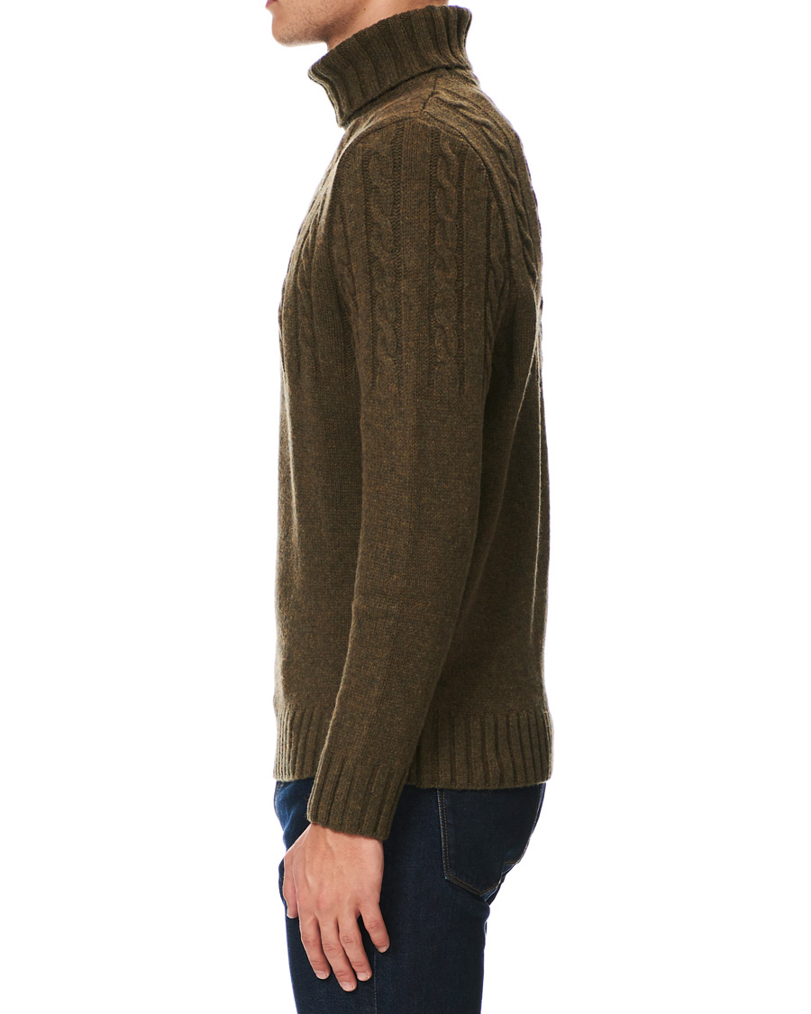 Herre | Trøjer | Barbour Lifestyle | Duffle Cable Rollneck Willow Green