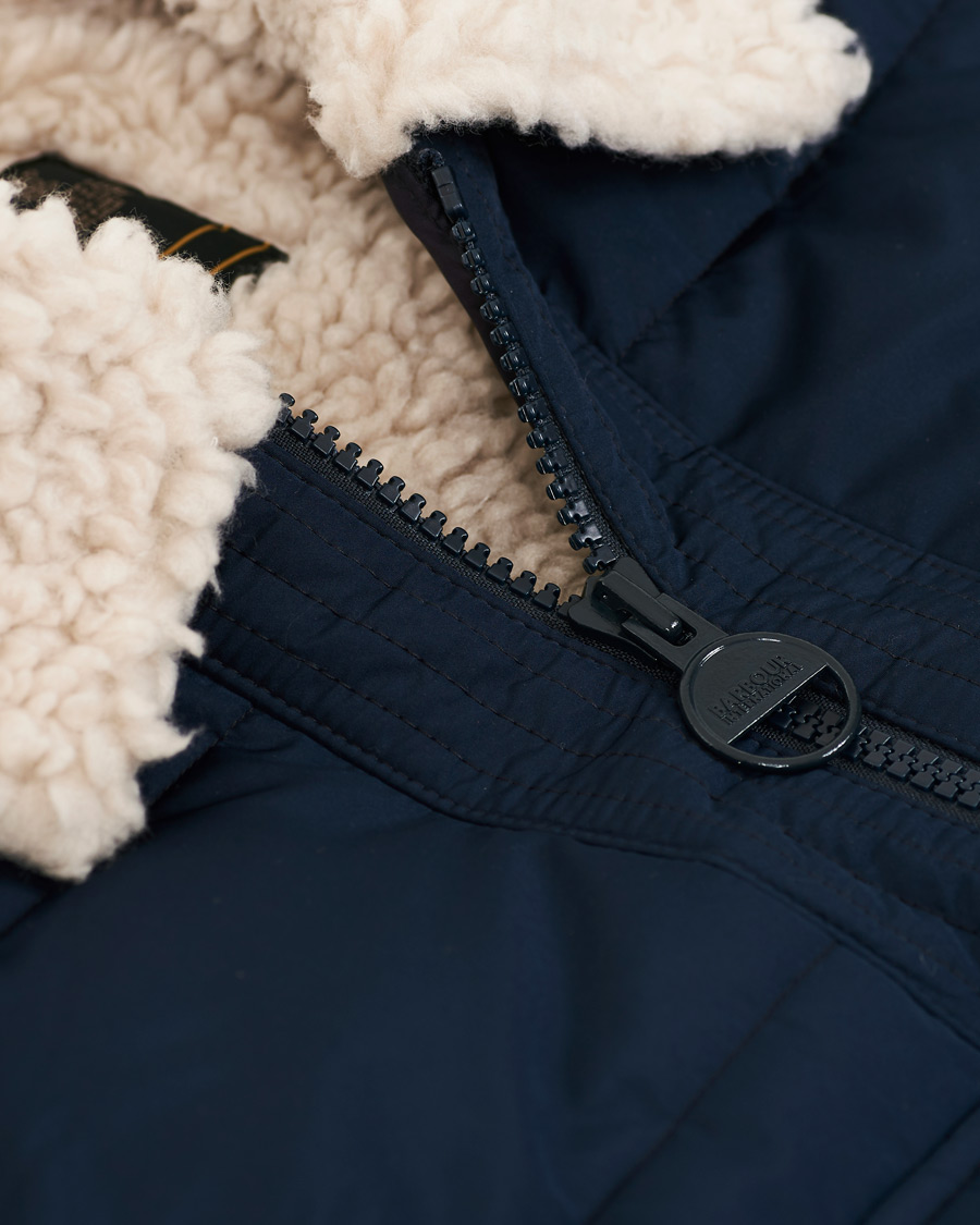 Herre | Jakker | Barbour International | Steve McQueen Java Quilt Pilot Jacket Navy