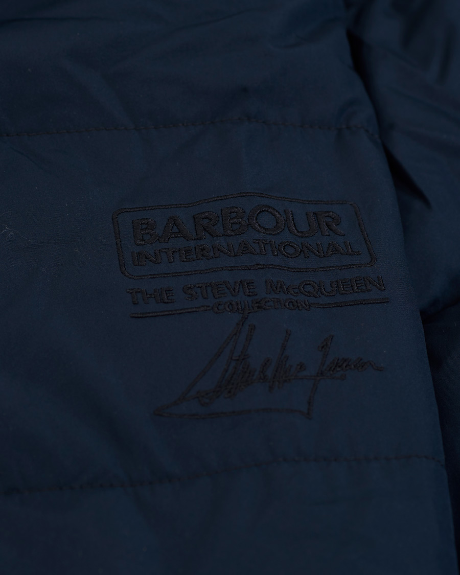 Herre | Jakker | Barbour International | Steve McQueen Java Quilt Pilot Jacket Navy