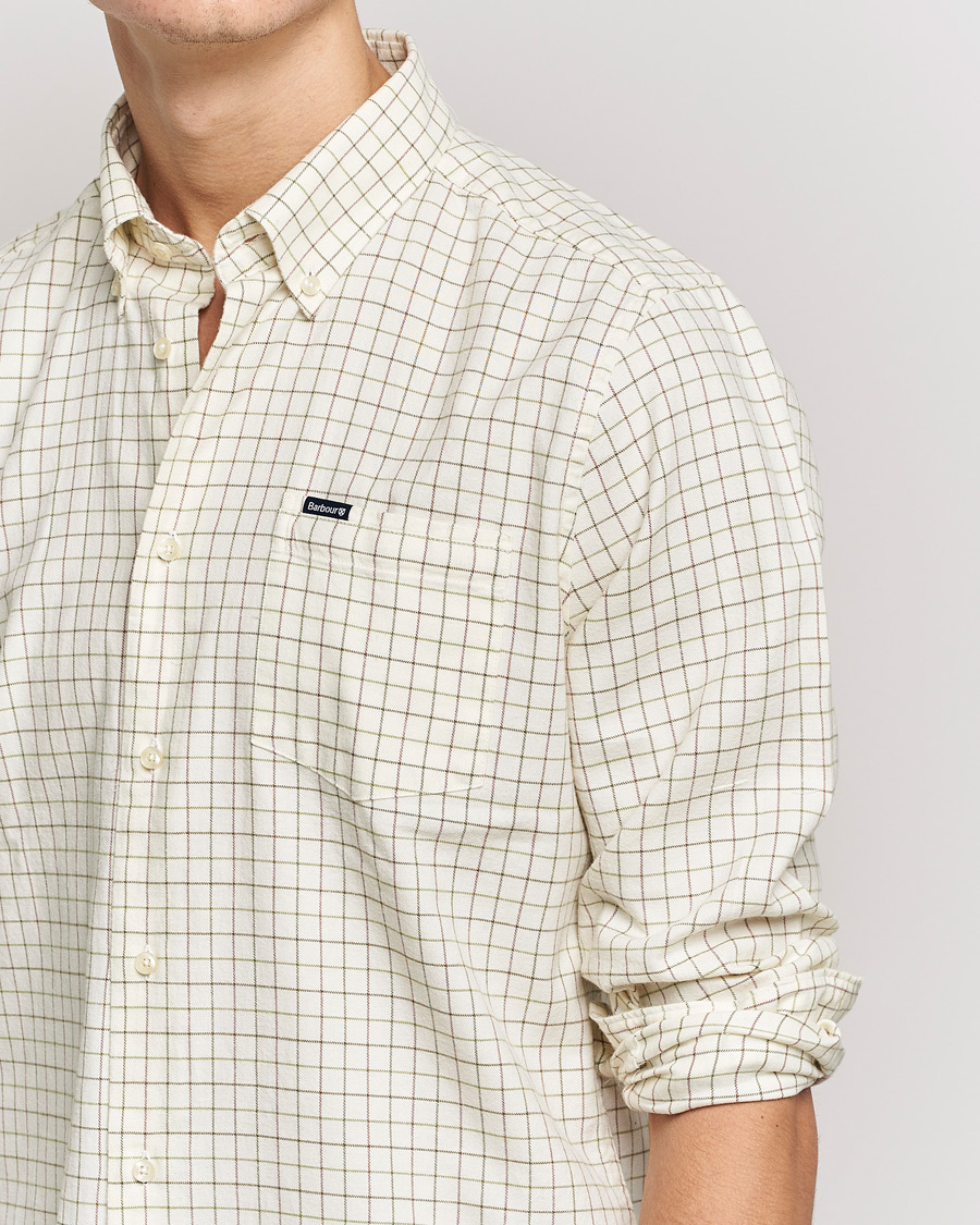 Herre | Skjorter | Barbour Lifestyle | Dillon Check Flannel Shirt White/Green