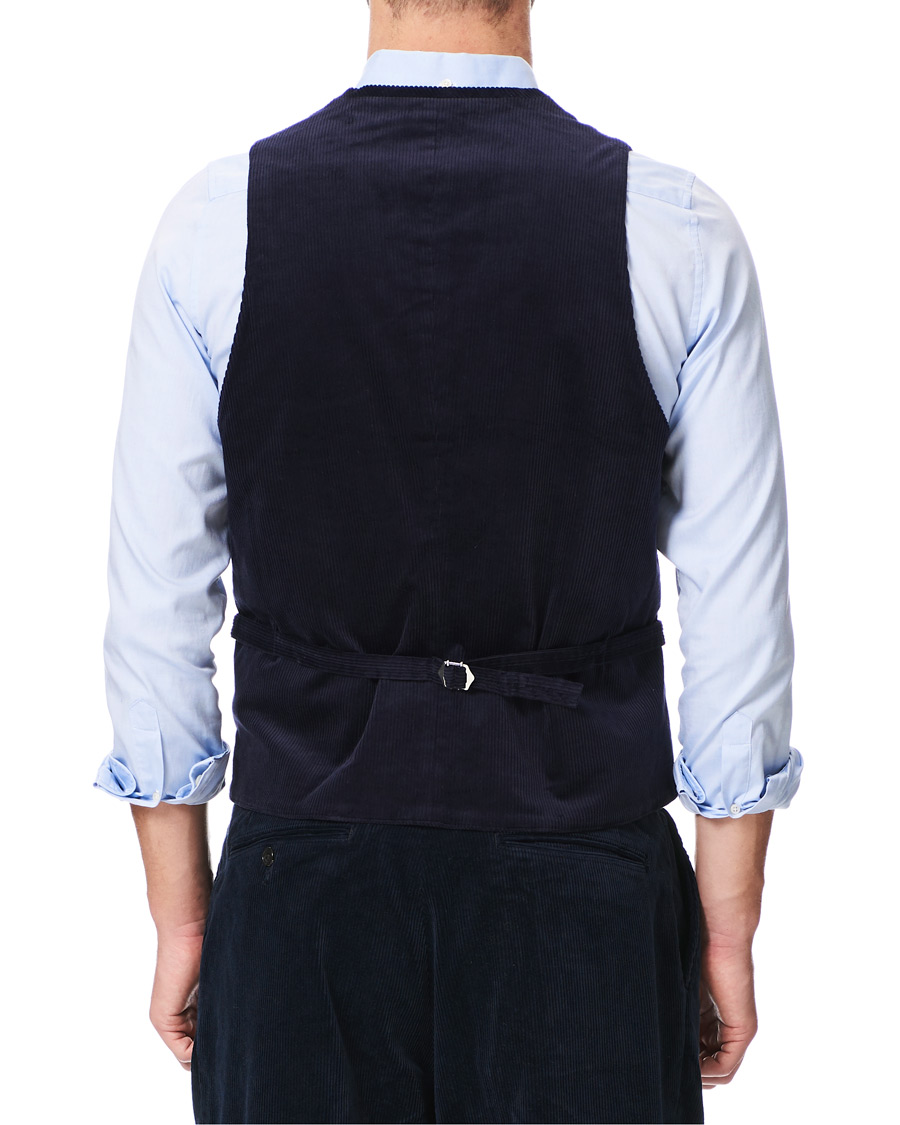 Herre | Jakker | BEAMS PLUS | Corduroy Vest Dark Blue
