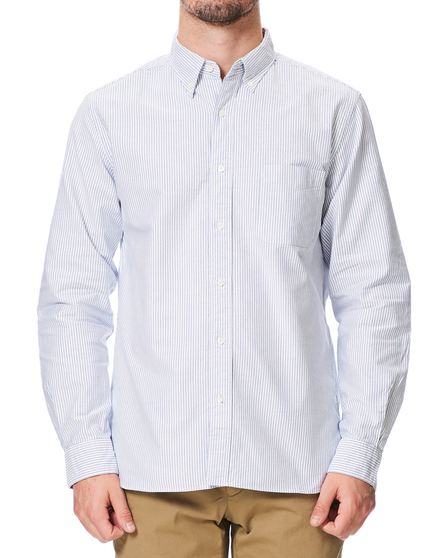 Herre | Skjorter | BEAMS PLUS | Oxford Button Down Shirt Blue Stripe