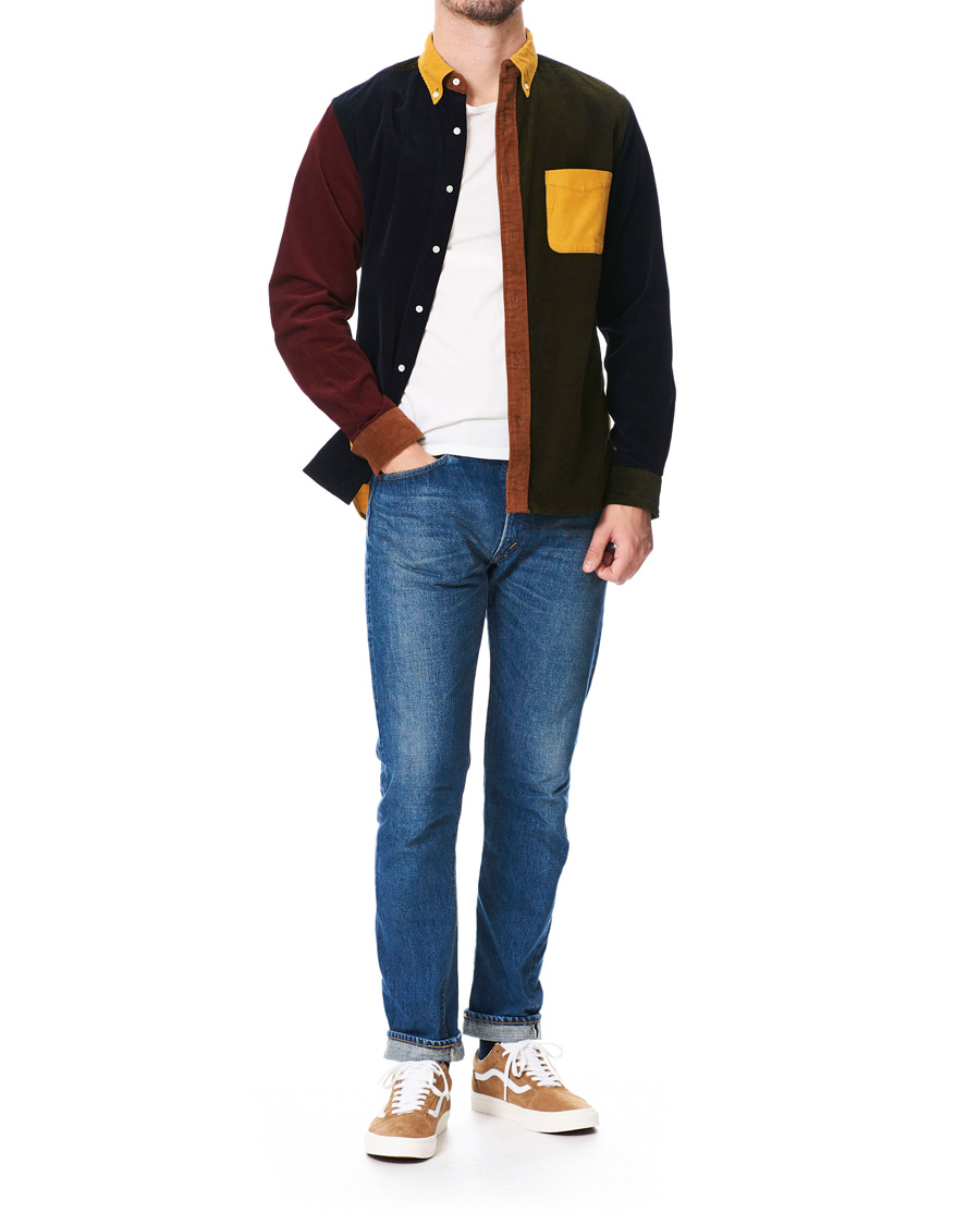 Herre | Skjorter | BEAMS PLUS | Corduroy Patchwork Button Down Shirt Yellow