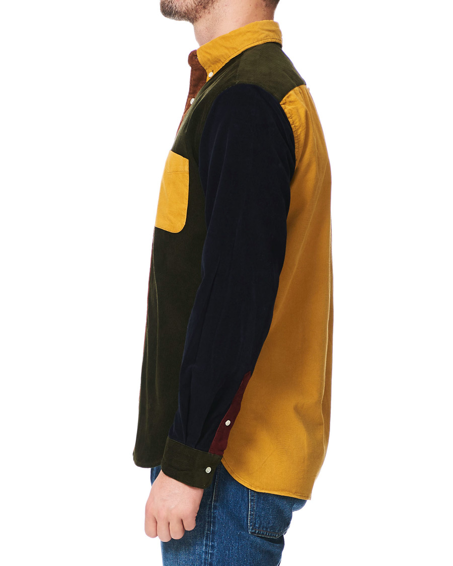 Herre | Skjorter | BEAMS PLUS | Corduroy Patchwork Button Down Shirt Yellow