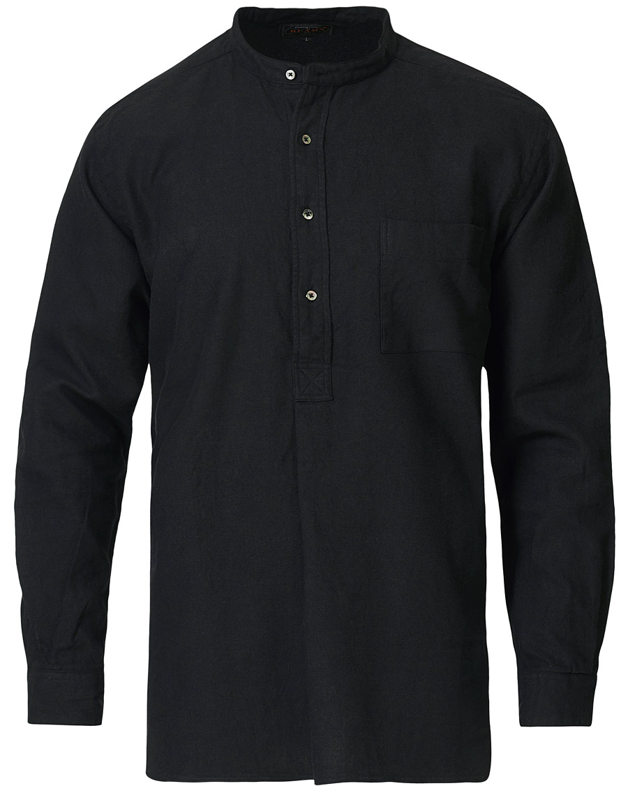 Herre | Skjorter | BEAMS PLUS | Mandarin Collar Popover Shirt Black