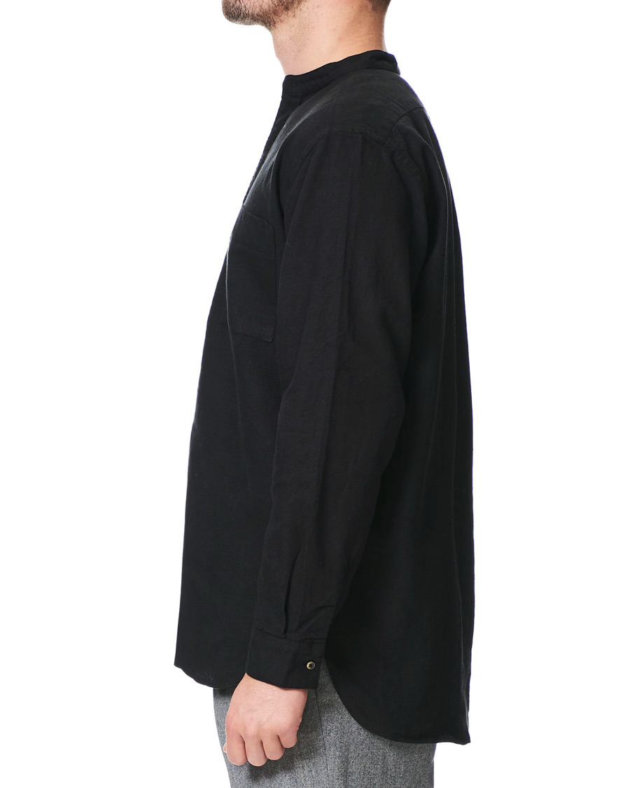 Herre | Skjorter | BEAMS PLUS | Mandarin Collar Popover Shirt Black