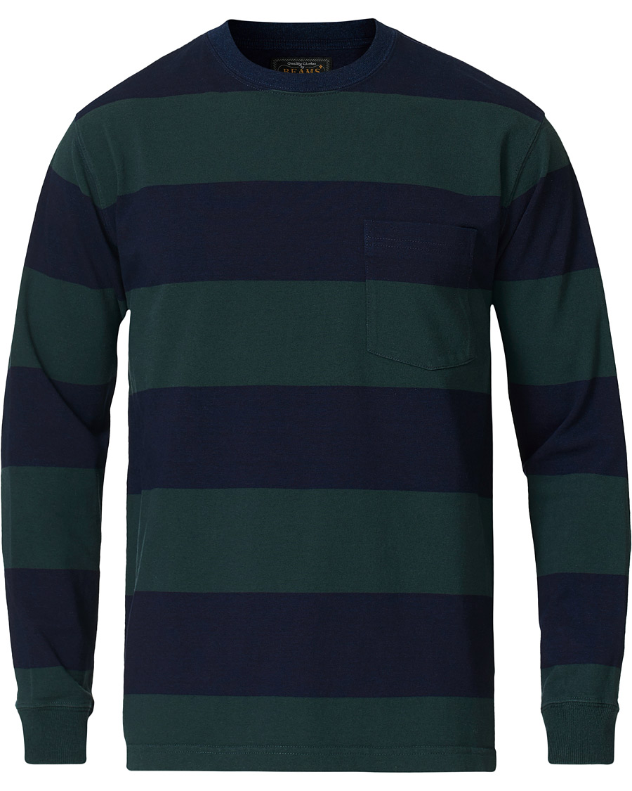 Herre | Trøjer | BEAMS PLUS | Pocket Gym Sweatshirt Navy/Green