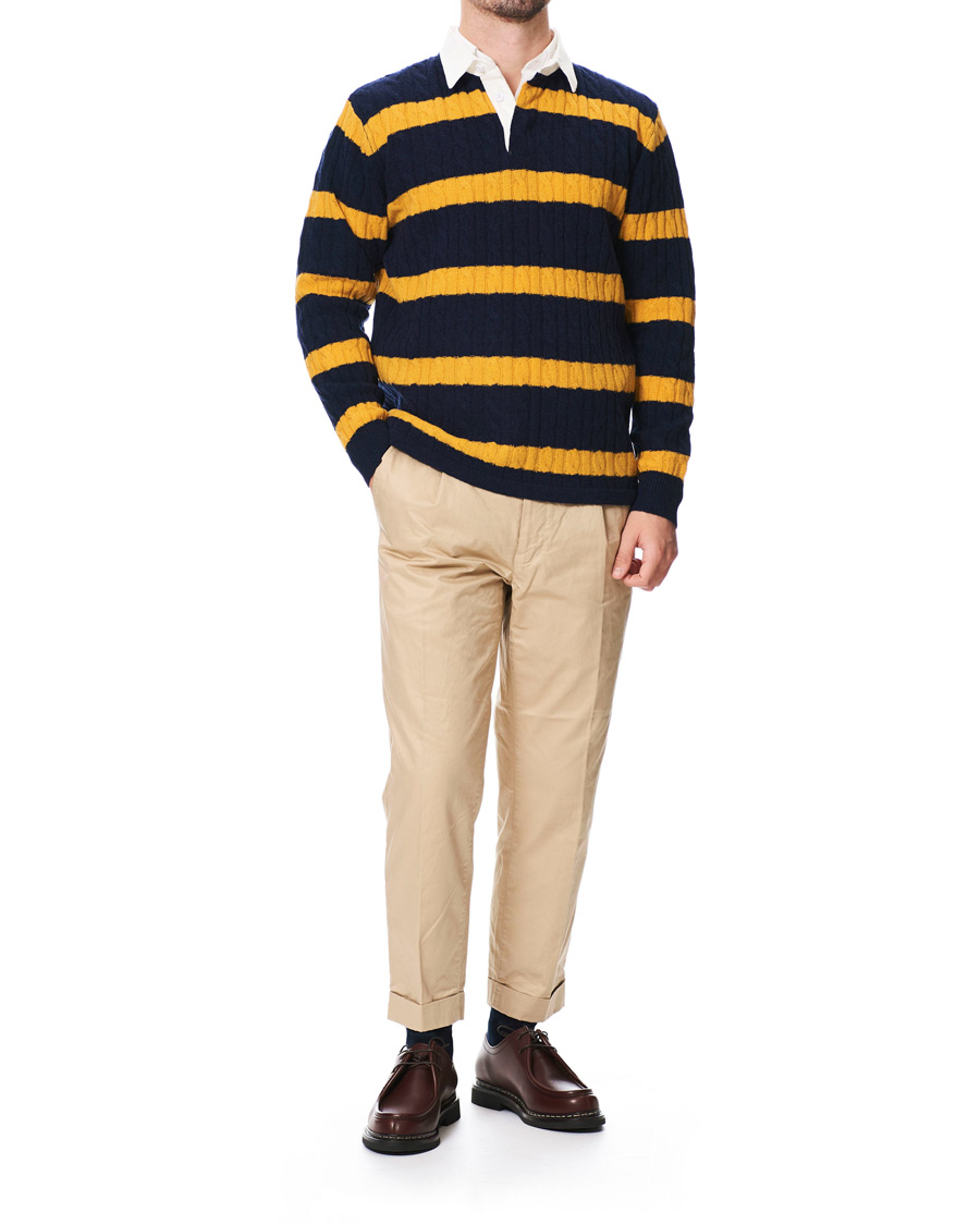 Herre | Bukser | BEAMS PLUS | Slim Fit Pleated Chinos Beige