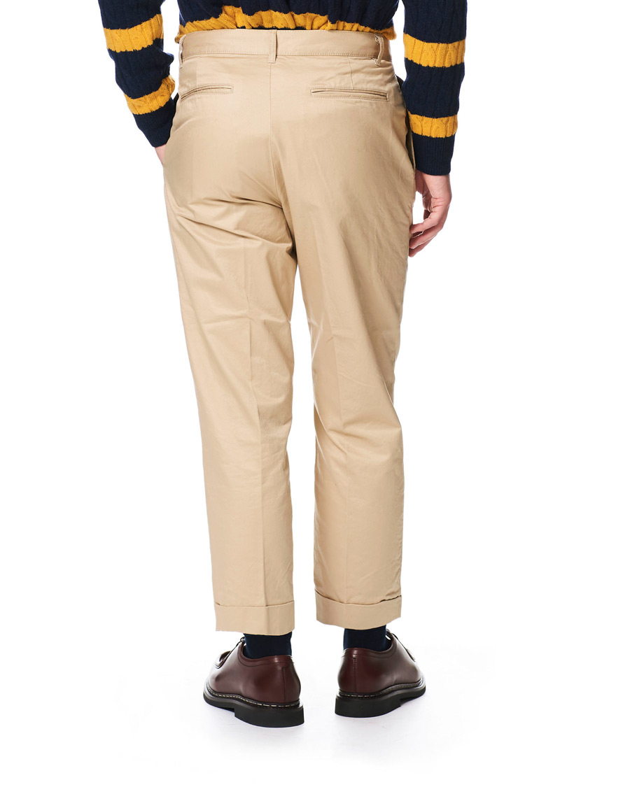 Herre | Bukser | BEAMS PLUS | Slim Fit Pleated Chinos Beige