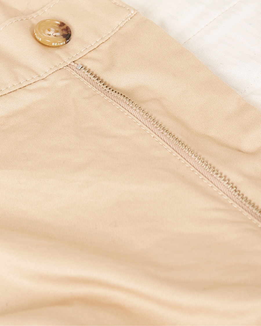 Herre | Bukser | BEAMS PLUS | Slim Fit Pleated Chinos Beige