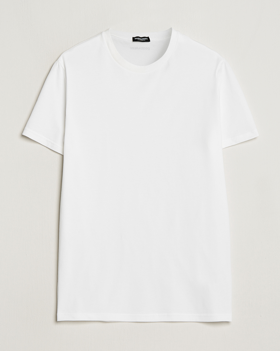 Herre | T-Shirts | Dsquared2 | 2-Pack Cotton Stretch Crew Neck Tee White