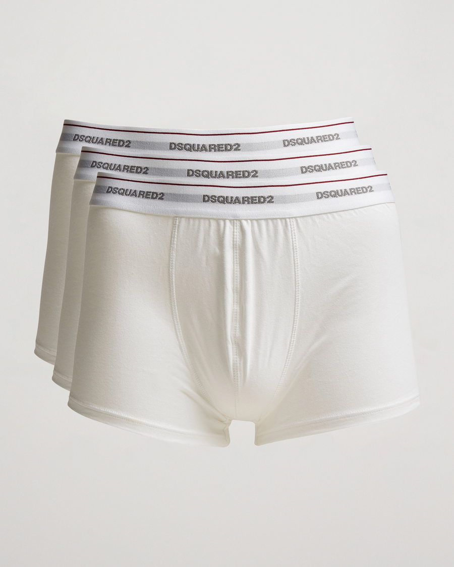 Herre | Undertøj | Dsquared2 | 3-Pack Cotton Stretch Trunk White