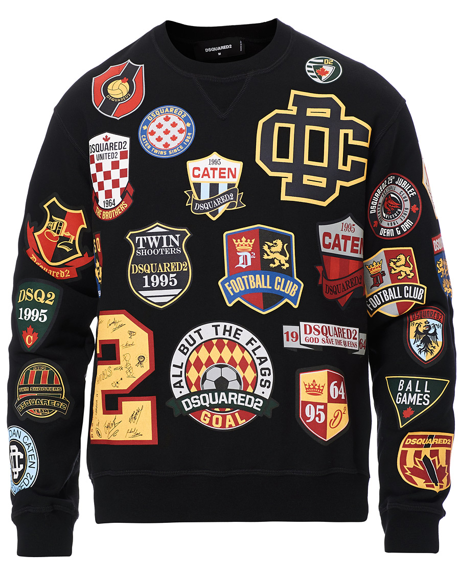 Herre | Trøjer | Dsquared2 | Cool Fit Patch Work Sweatshirt Black