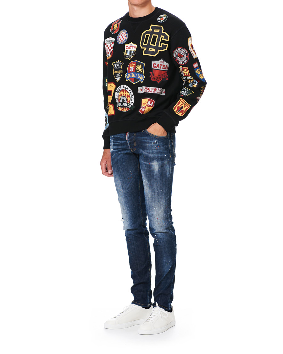 Herre | Trøjer | Dsquared2 | Cool Fit Patch Work Sweatshirt Black