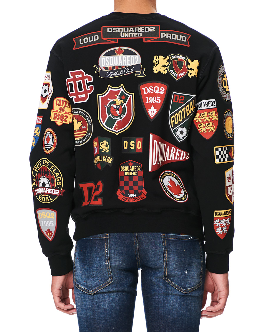 Herre | Trøjer | Dsquared2 | Cool Fit Patch Work Sweatshirt Black