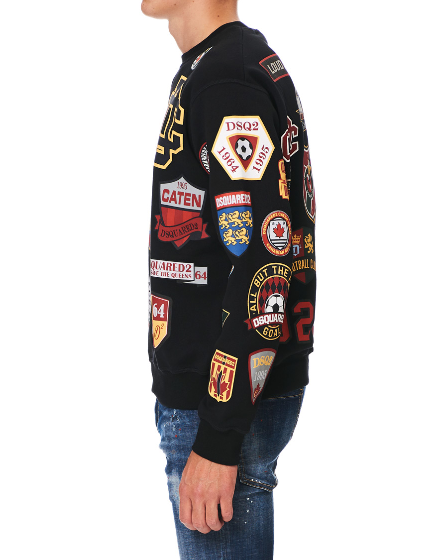 Herre | Trøjer | Dsquared2 | Cool Fit Patch Work Sweatshirt Black