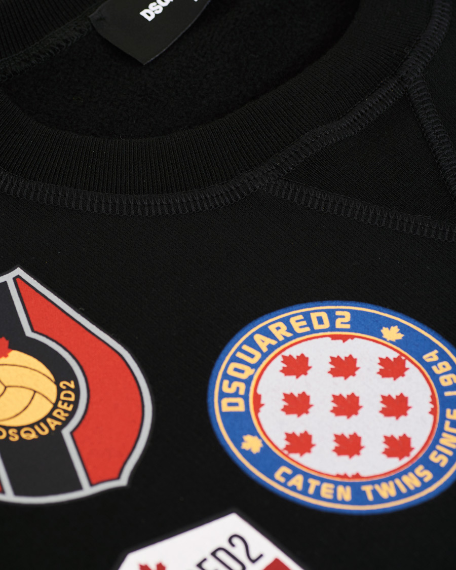 Herre | Trøjer | Dsquared2 | Cool Fit Patch Work Sweatshirt Black