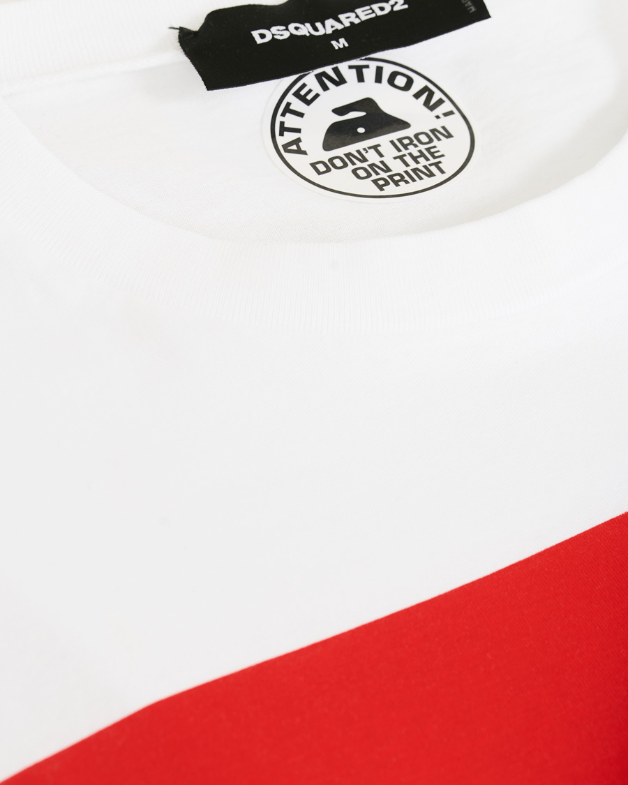 Herre | T-Shirts | Dsquared2 | Cool Fit Box Print Logo Crew Neck Tee White