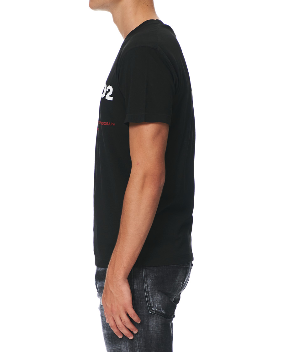 Herre | T-Shirts | Dsquared2 | Cool Fit Print Logo Crew Neck Tee Black