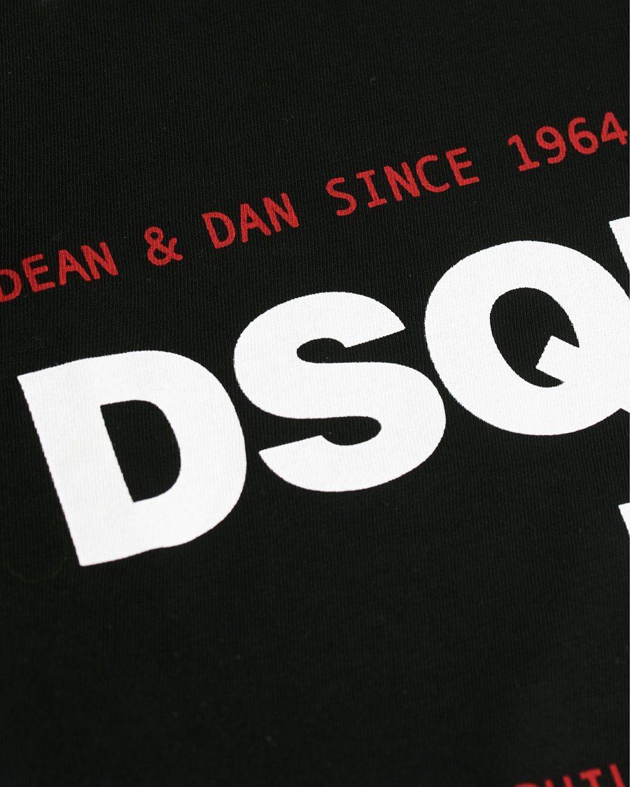 Herre | T-Shirts | Dsquared2 | Cool Fit Print Logo Crew Neck Tee Black