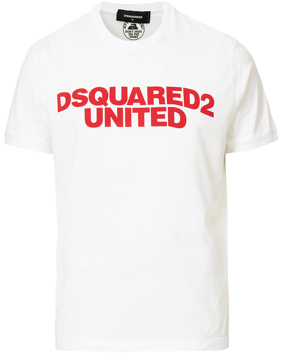 Herre | T-Shirts | Dsquared2 | Slouch Fit Logo Crew Neck Tee White