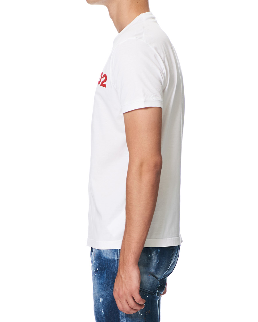 Herre | T-Shirts | Dsquared2 | Slouch Fit Logo Crew Neck Tee White