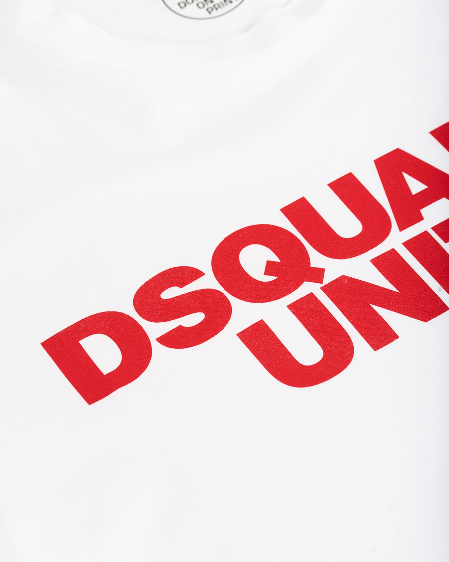 Herre | T-Shirts | Dsquared2 | Slouch Fit Logo Crew Neck Tee White