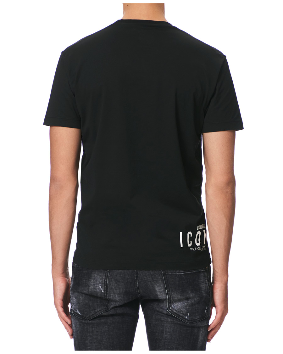 Herre | T-Shirts | Dsquared2 | Cool Fit Icon Eagle Logo Crew Neck Tee Black