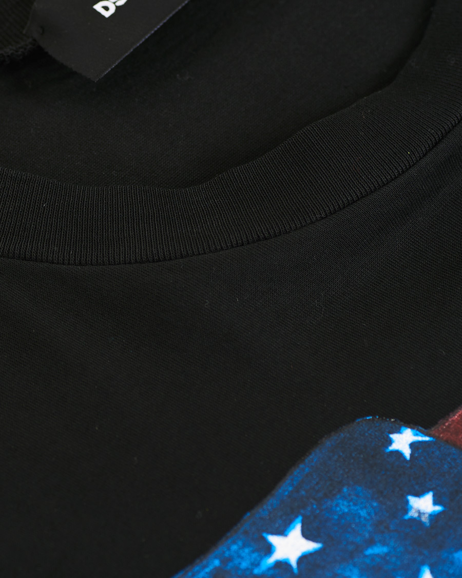 Herre | T-Shirts | Dsquared2 | Cool Fit Icon Eagle Logo Crew Neck Tee Black