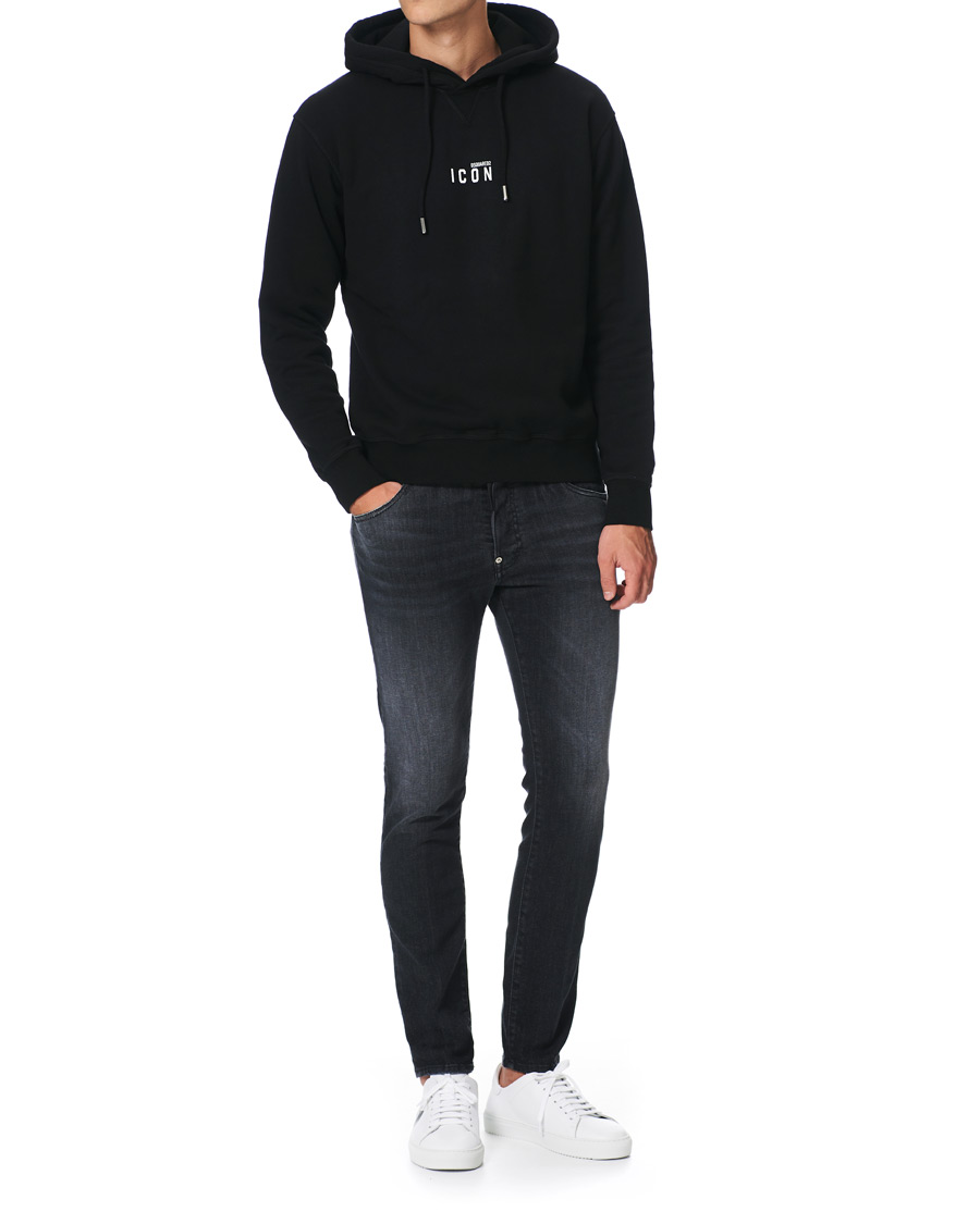 Herre | Trøjer | Dsquared2 | Cool Fit Icon Small Logo Hoodie Black