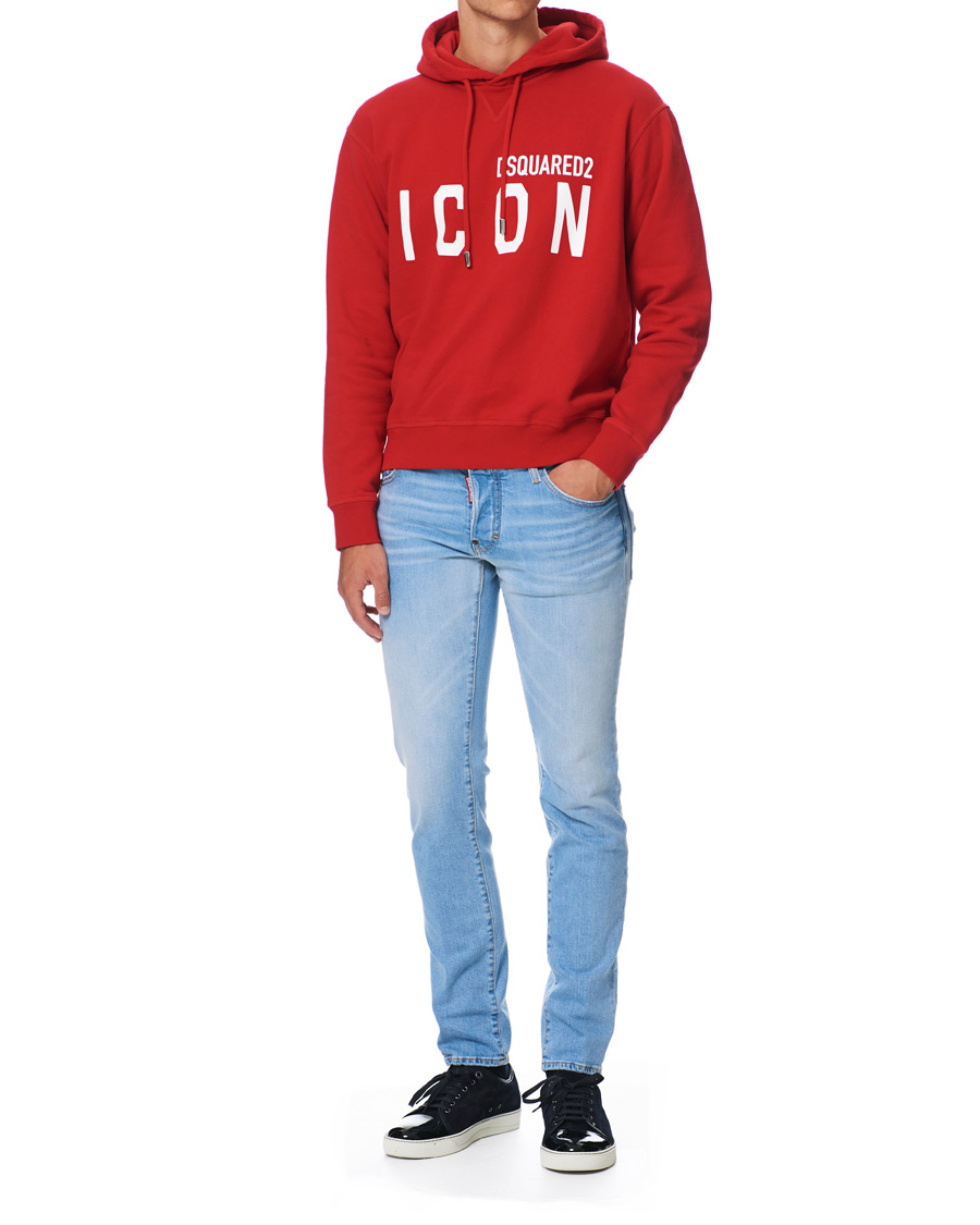 Herre | Trøjer | Dsquared2 | Cool Fit Icon Logo Hoodie Red