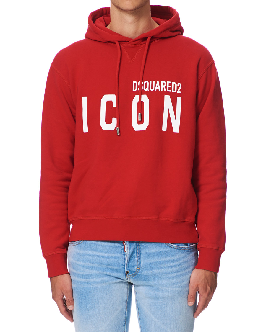 Herre | Trøjer | Dsquared2 | Cool Fit Icon Logo Hoodie Red