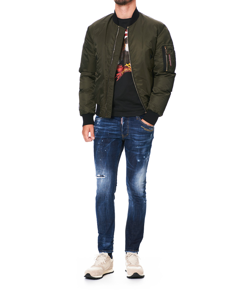 Herre | Jakker | Dsquared2 | Aviator Bomber Jacket Army Green