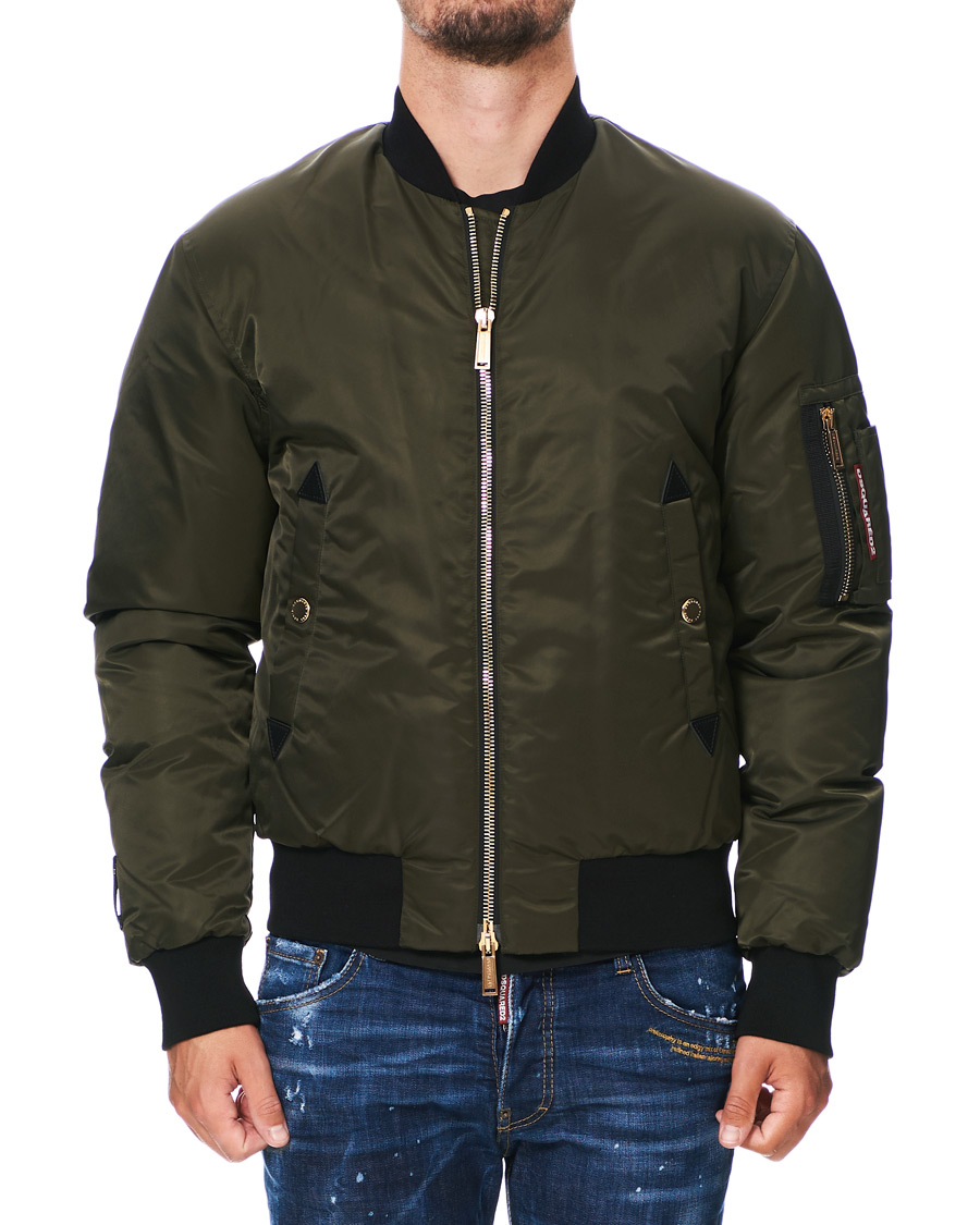 Herre | Jakker | Dsquared2 | Aviator Bomber Jacket Army Green