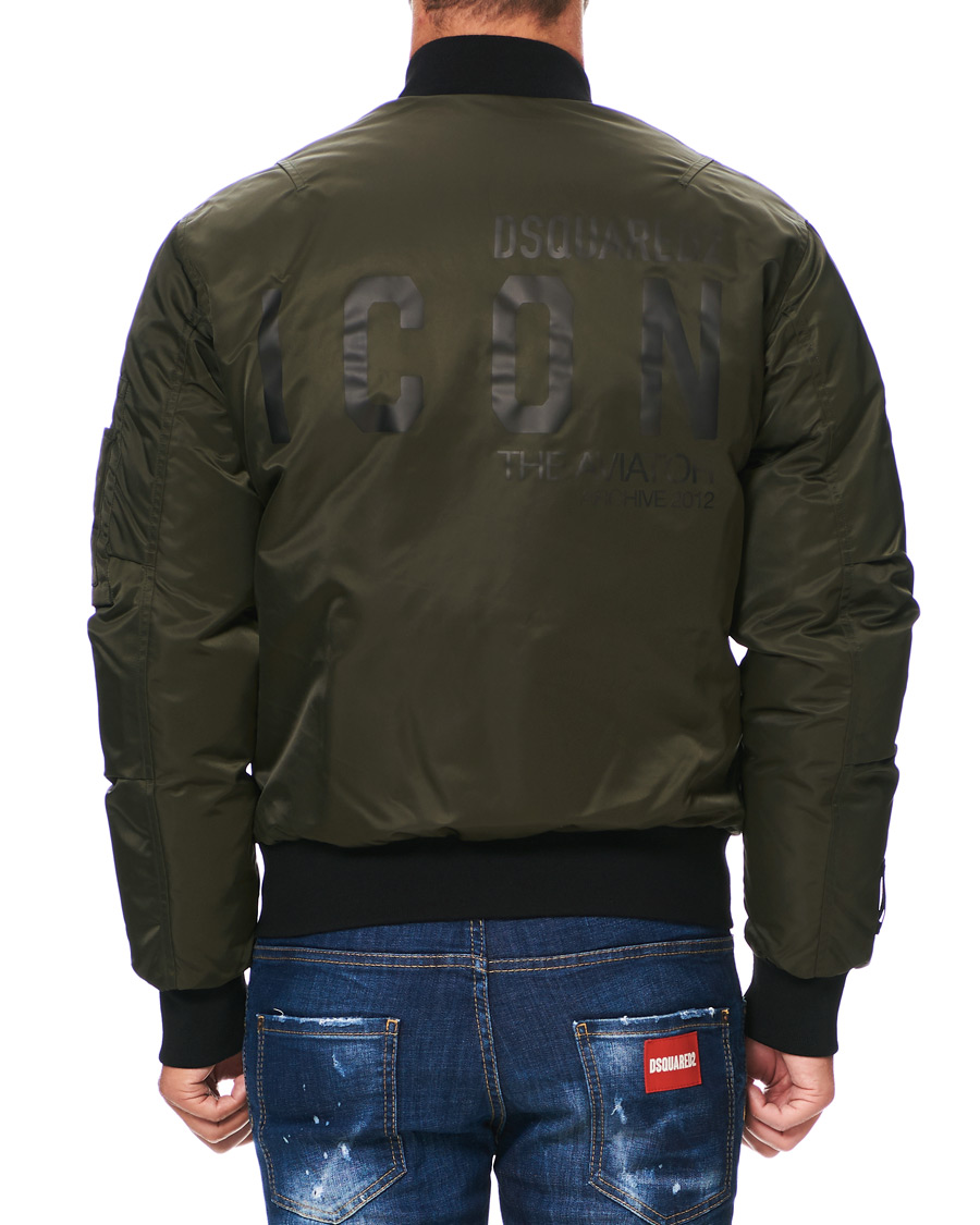 Herre | Jakker | Dsquared2 | Aviator Bomber Jacket Army Green