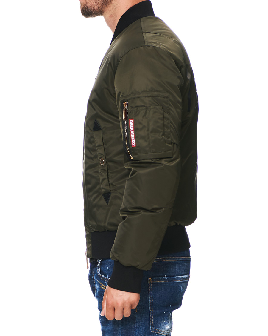 Herre | Jakker | Dsquared2 | Aviator Bomber Jacket Army Green