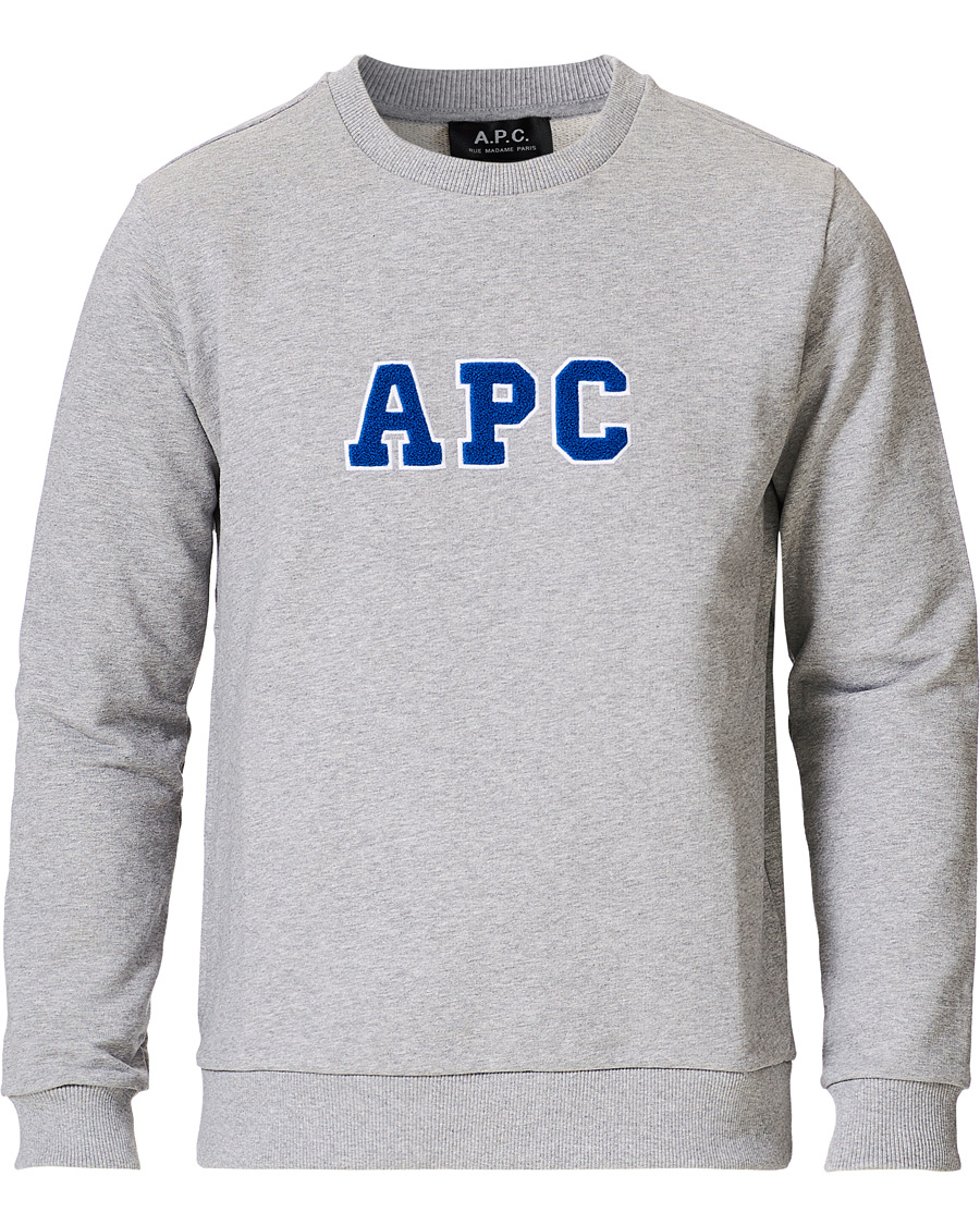 Herre | Trøjer | A.P.C. | Malcolm College Sweatshirt Light Grey