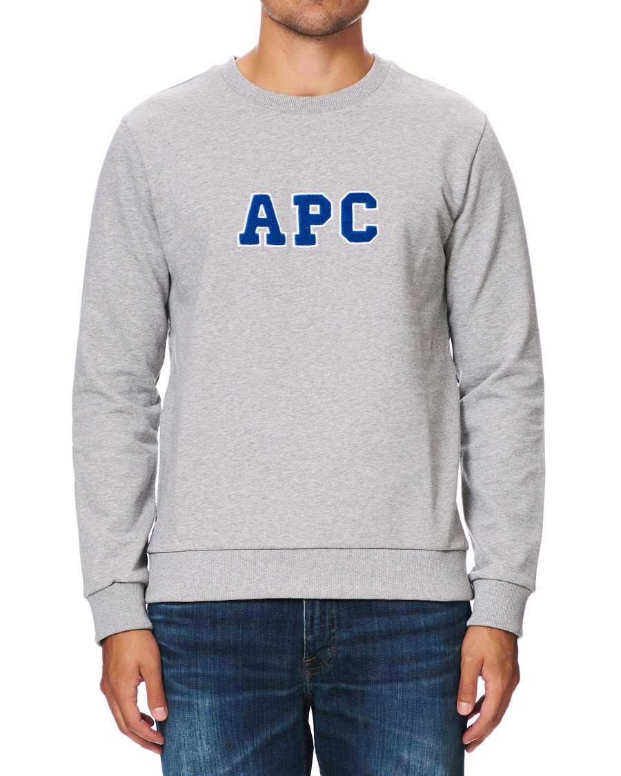 Herre | Trøjer | A.P.C. | Malcolm College Sweatshirt Light Grey