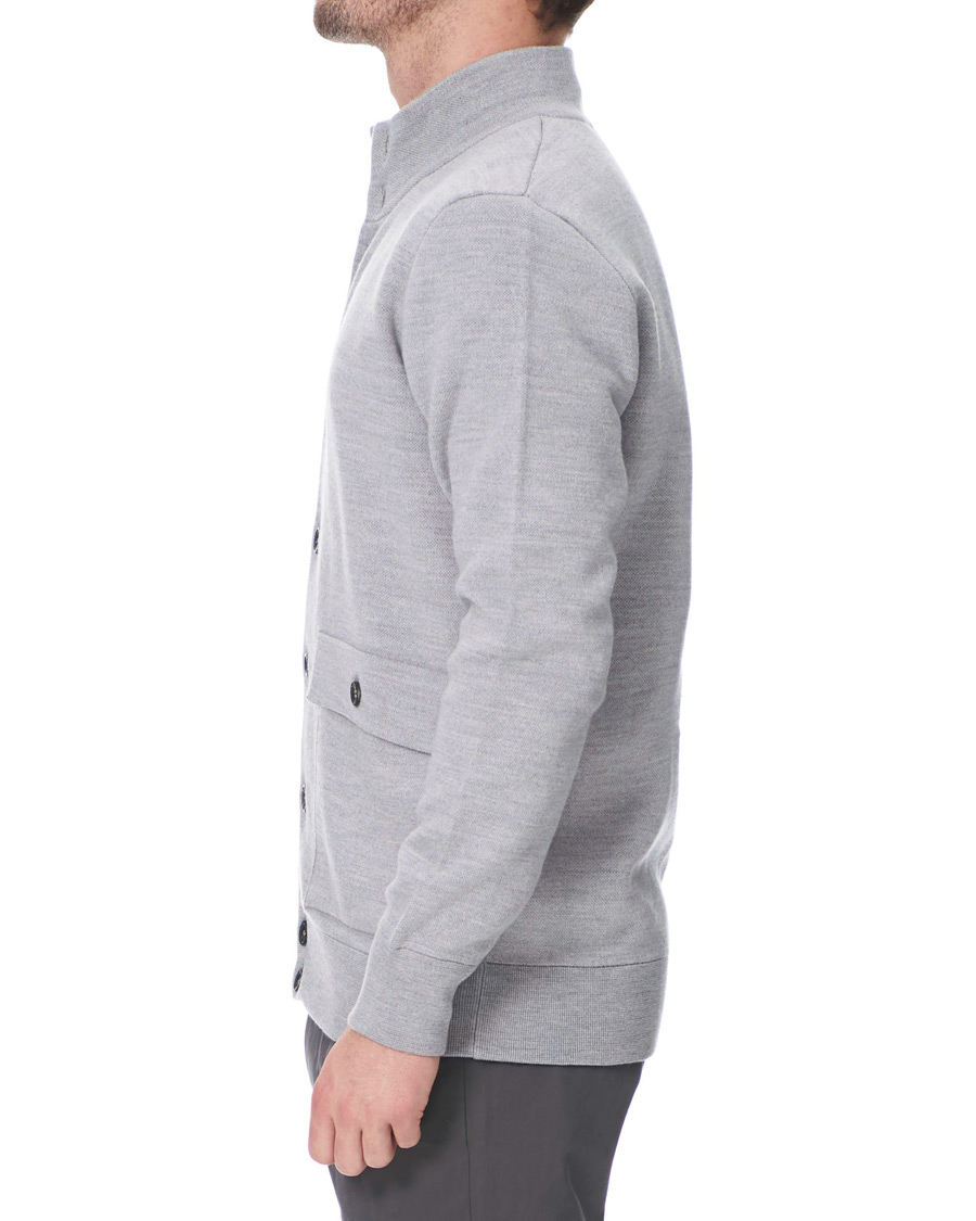 Herre | Trøjer | 14 Savile Row | Silk/Cashmere/Wool Cardigan Pale Grey