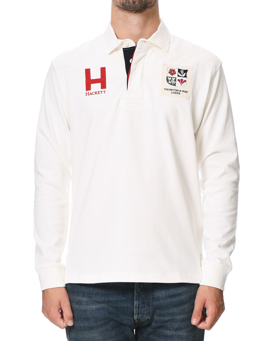 Herre | Trøjer | Hackett | Lions Long Sleeve Rugby Off White