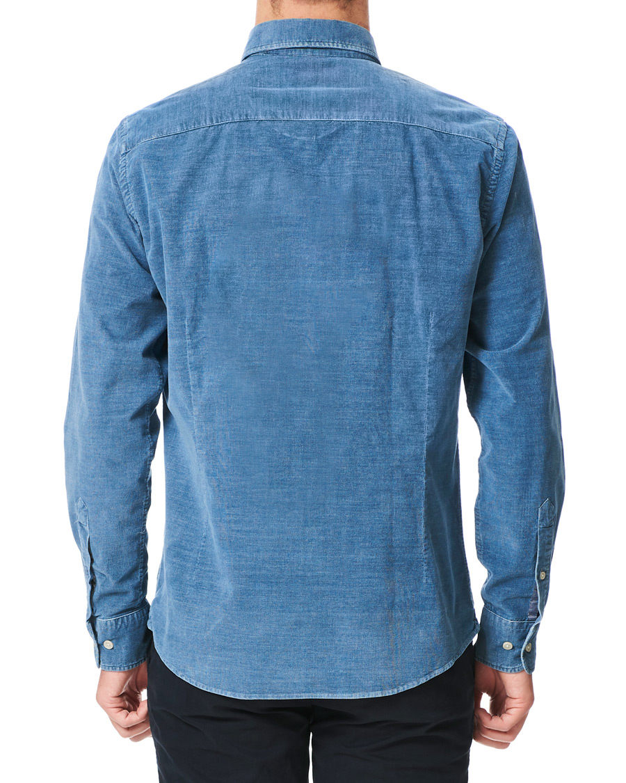Herre | Skjorter | Hackett | Indigo Baby Cord Shirt Indigo